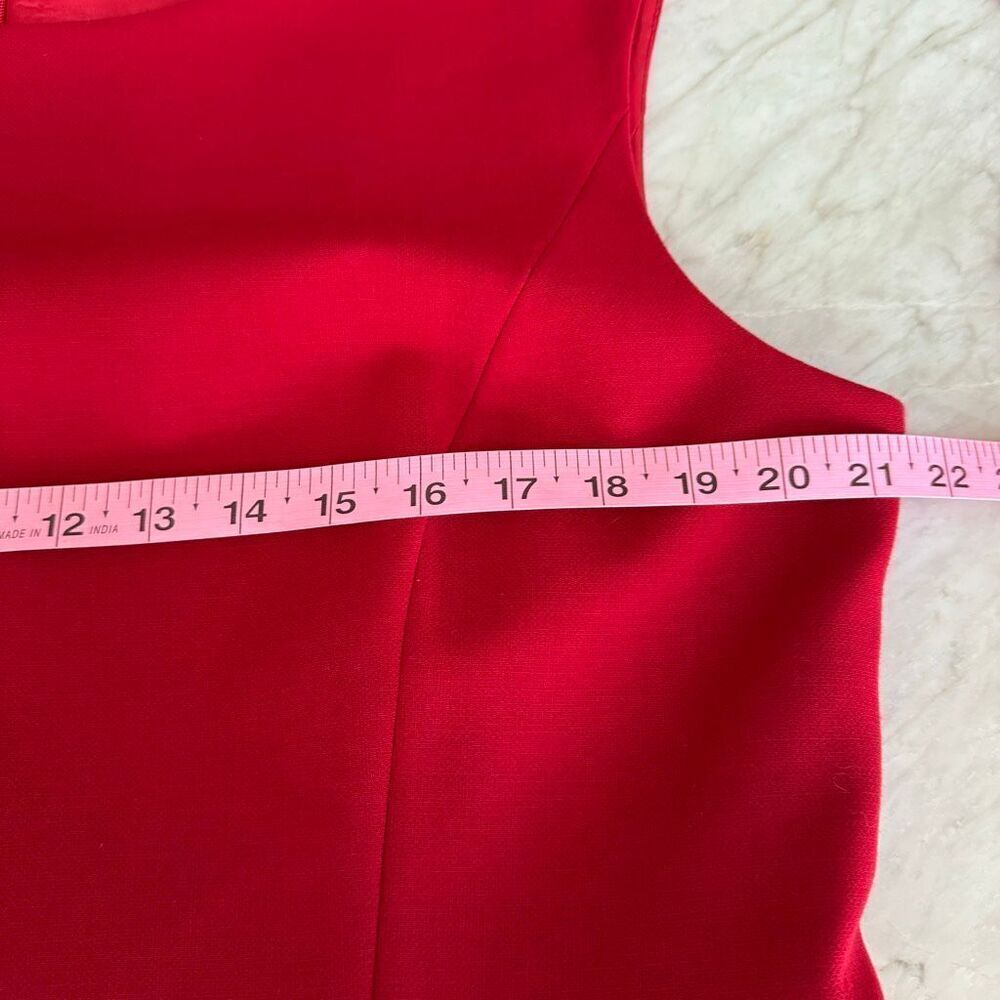 Brooks Brothers wool blend red peplum sheath dress size 16 - Picture 5 of 8
